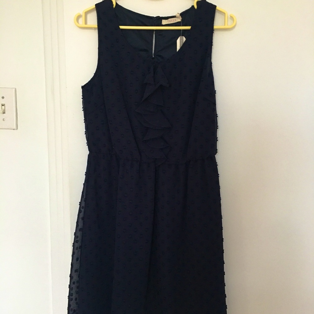 Dark blue sleeveless dress